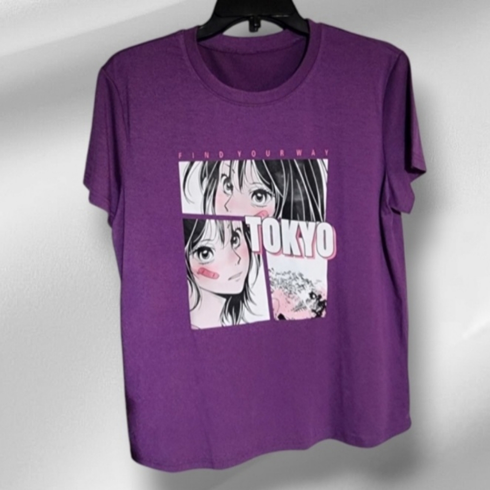 Purple Graphic T-Shirt
